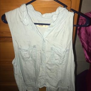Hollister Opened Back Button Up Tank